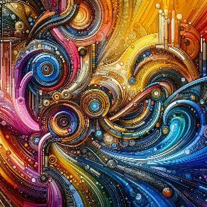 colorful abstract art poster with geometric shapes (20)